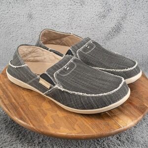 Gecko Man Walk Hero‎ Arch Support Slip On Loafer Mens Size 13 Black Denim Canvas